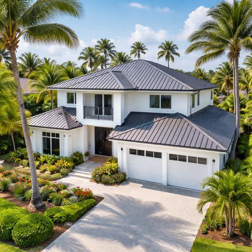 steel roofing on a home